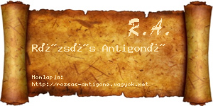 Rózsás Antigoné névjegykártya